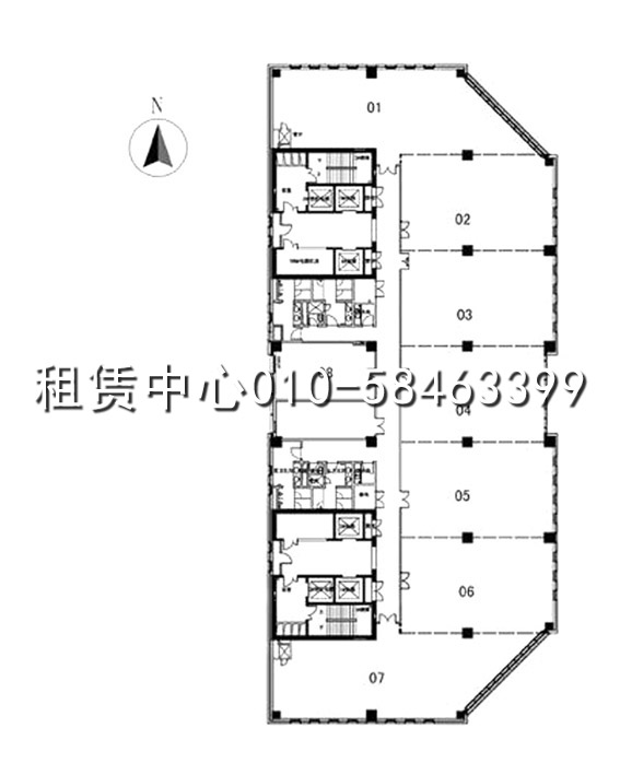 佳隆国际大厦22F平面图